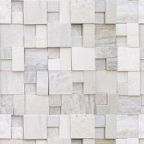 Papel de Parede Vinílico Blocos Mármore Efeito 3D Canjiquinha Sala 1.5m