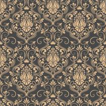 Papel de Parede Vinílico Clássico Provençal Marrom E Dourado Sala 1m Papel de Parede Vinílico Clássico Provençal Marrom E Dourado Sala 1m