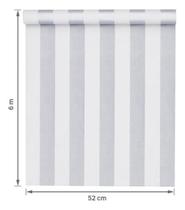 Papel De Parede Vinílico Composê Cinza E Bege - 53 Cm X 10 M