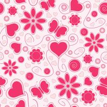 Papel de Parede Vinílico Coração Borboleta Rosa Pink Menina Quarto 10m