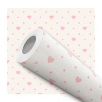 Papel De Parede Vinílico Coração Rosa Teen Quarto 3m