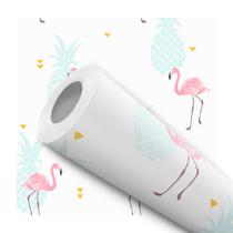 Papel De Parede Vinílico Flamingo Rosa Cozinha e Quarto 1.5m