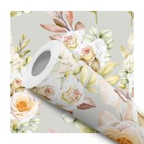 Papel De Parede Vinílico Floral Clássico Pintura Sala 5m Papel De Parede Vinílico Floral Clássico Pintura Sala 5m