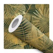 Papel De Parede Vinílico Floral Costela De Adão Verde Escuro 10m Papel De Parede Vinílico Floral Costela De Adão Verde Escuro 10m