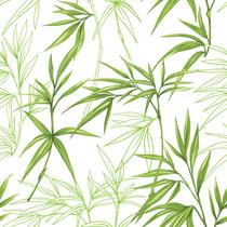 Papel De Parede Vinílico Folha de Bambu Verde Sala Sala 3.5m