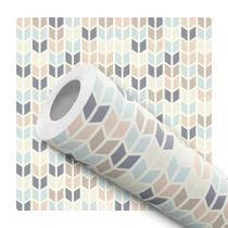 Papel de Parede Vinílico Geométrico Tom Pastel Quarto 12m