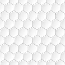 Papel de Parede Vinílico Hexagonal Geométrico Sala Cozinha 10m - DELIQUADROS