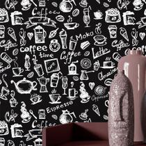 Papel De Parede Vinílico Lavável Cozinha Gourmet Café Preto Papel De Parede Vinílico Lavável Cozinha Gourmet Café Preto