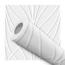 Papel De Parede Vinílico Linhas Efeito Visual 3D Gesso Sala 2.5m