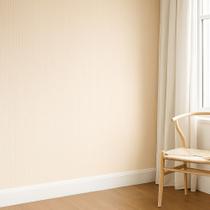 Papel De Parede Vinilico Linho Natural Bege Rolo 0,53x10m Vinil PVC
