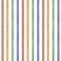 Papel de Parede Vinílico Listrado Divertido Amarelo e Vermelho 52cm x 9,5m