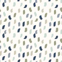 Papel de Parede Vinílico Mini Pinceladas azul, menta e cinza revoada 4415 53cmx10m Papel de Parede Vinílico Mini Pinceladas azul, menta e cinza revoada 4415 53cmx10m