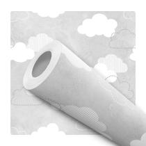 Papel De Parede Vinílico Nuvens Cinza Cimento Quarto 2.5m Papel De Parede Vinílico Nuvens Cinza Cimento Quarto 2.5m