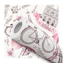 Papel De Parede Vinílico Paris França Torre Eiffel Quarto Menina 10m