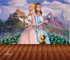 Papel de parede vinílico princesas 100 x 100 cm - FL ADESIVOS