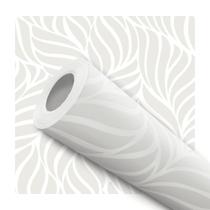 Papel De Parede Vinílico Provençal Ondas Cinza Elegante Sala 3m