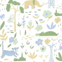 Papel de Parede Vinílico Sonhos Ref 4204 Verde 52cm x 10m Papel de Parede Vinílico Sonhos Ref 4204 Verde 52cm x 10m