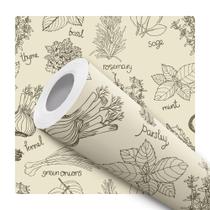Papel De Parede Vinílico Tempero de Ervas Cozinha 5m Papel De Parede Vinílico Tempero de Ervas Cozinha 5m