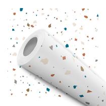 Papel de Parede Vinílico Terrazzo Branco Sala Quarto Papel de Parede Vinílico Terrazzo Branco Sala Quarto