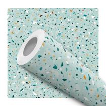 Papel de Parede Vinílico Terrazzo Granilite Verde Quarto Sala Papel de Parede Vinílico Terrazzo Granilite Verde Quarto Sala