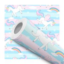 Papel de Parede Vinílico Unicórnio Quarto Infantil 3.5m Papel de Parede Vinílico Unicórnio Quarto Infantil 3.5m