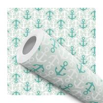 Papel De Parede Vinílico Verde Âncoras Tom Pastel Quarto 2.5m Papel De Parede Vinílico Verde Âncoras Tom Pastel Quarto 2.5m