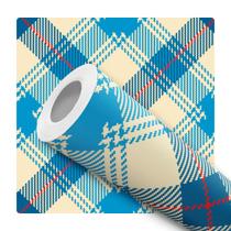 Papel De Parede Vinílico Xadrez Azul Linhas Vermelhas Quarto 12m Papel De Parede Vinílico Xadrez Azul Linhas Vermelhas Quarto 12m