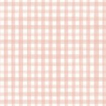Papel de Parede Vinílico Xadrez picnic pincelada rosa revoada 4440 53x1000