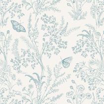 Papel de parede Vinjiasin floral azul adesivo 43 x 305 cm