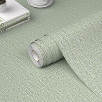 Papel de parede WADILE autoadesivo efeito linho 40x200 cm verde-claro