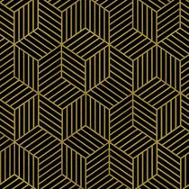 Papel de parede WENMER Hexágono Geométrico Preto e Dourado 17,7 x 590cm Papel de parede WENMER Hexágono Geométrico Preto e Dourado 17,7 x 590cm