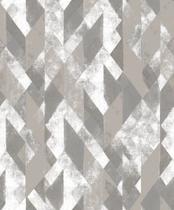 Papel de parede wiler essencial - geométrico cinza e branco