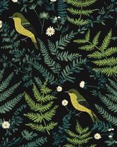 Papel de parede XRUIBZI Forest Vintage Boho Green Leaf 44,5 cm x 3 m Papel de parede XRUIBZI Forest Vintage Boho Green Leaf 44,5 cm x 3 m