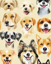 Papel de parede XRUIBZI Vintage Beige Dog Peel and Stick 44,5 cm x 3 m Papel de parede XRUIBZI Vintage Beige Dog Peel and Stick 44,5 cm x 3 m
