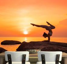 Papel De Parede Yoga Terapia Alongamento Pilates Gg837 - Quartinho Decorado