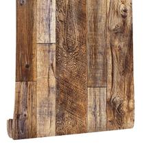 Papel de parede Yun-aeon Brown Wood Peel and Stick 88 cm x 12 m Papel de parede Yun-aeon Brown Wood Peel and Stick 88 cm x 12 m