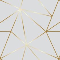 Papel De Parede Zara Cinza Fio Gold Auto Colante 15m