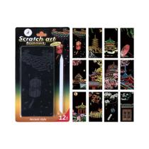 Papel De Pintura A5 Para Crianças Com Arte De Raspagem, Visão Noturna Brilhante, Veado E Leão,