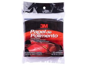 Papel de polimento automotivo 3m pacote 10 folhas 30 x 29cm