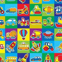 Papel de Presente Bobina Couchê 60CM Brinquedos 100M