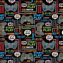 Papel de Presente Bobina Couche 60CM MOD.197 Game - Bobina com 100 Metros