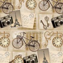 Papel de Presente Bobina Couchê 60CM MOD. 245 Vintage Bobina com 100M Papel de Presente Bobina Couchê 60CM MOD. 245 Vintage Bobina com 100M