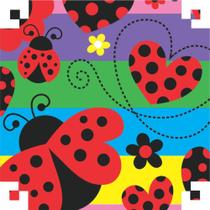 Papel de Presente Bobina Couchê Joaninha 60CM X 100M