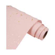 Papel De Presente Matte Em Kraft Com Folha De Ouro Rosa, Rolo De 17 Polegadas X 10 Pés Para