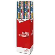 Papel de Presente Sortido 70x100cm 1 Unidade Sortido - 12000033 - CROMUS