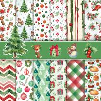 Papel de recados de Natal de dupla face Konsait, 24 folhas, 30x30cm