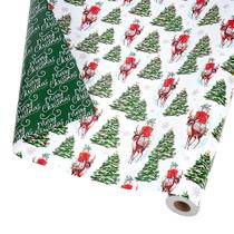 Papel de Regalo BIOBROWN Reversible de Ciervo para Navidad 43x1006 cm Papel de Regalo BIOBROWN Reversible de Ciervo para Navidad 43x1006 cm