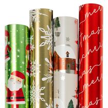 Papel de Regalo de Papel JAM con Diseño Navideño Holográfico 100 m² Feliz Navidad