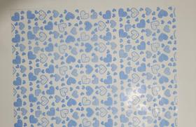 Papel de Seda 50x70 cm Pacote C/50 Unidades - CORAÇÃO AZUL Papel de Seda 50x70 cm Pacote C/50 Unidades - CORAÇÃO AZUL