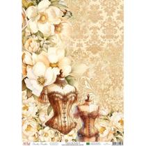 Papel de Seda Arte Fácil Manequins e Flores - SE-08